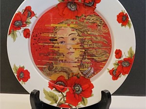 Simonetta - plate with flowers  