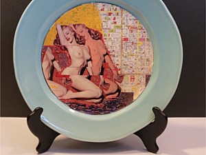 Girls  - blue plate     